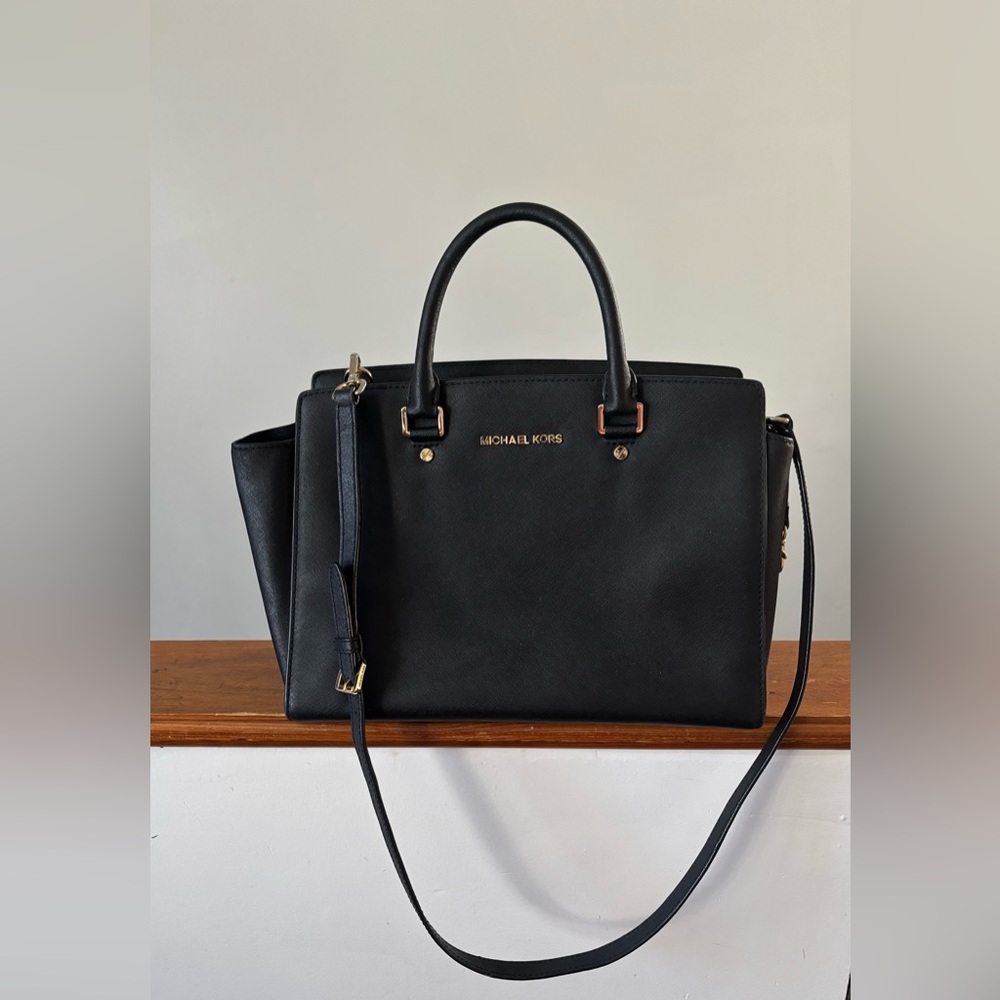 Michael Kors Black Leather Bag
